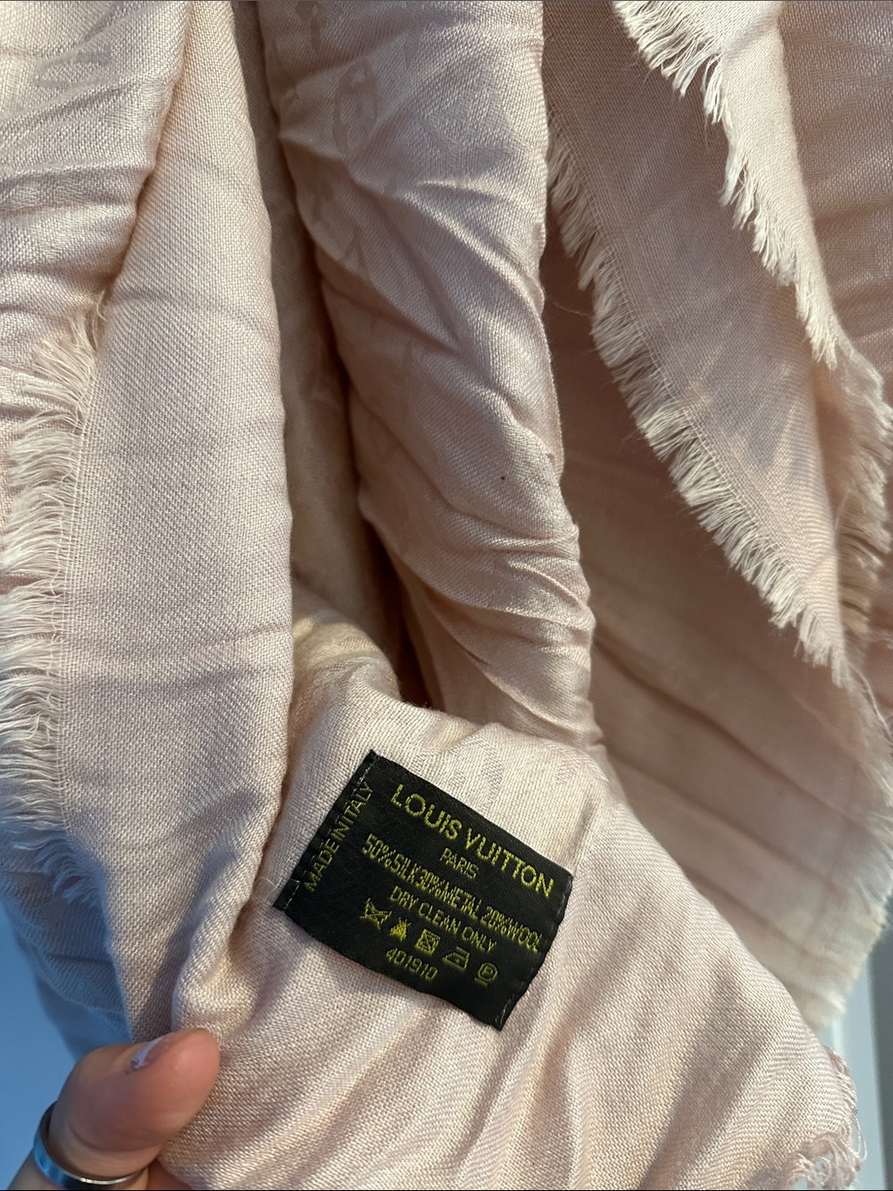 Louis Vuitton pink scarf